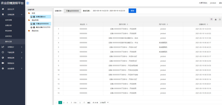 农业四情监测预警管理系统